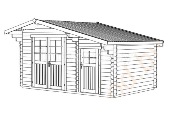 Садовый домик 4.5x3м. Арт. 1.42