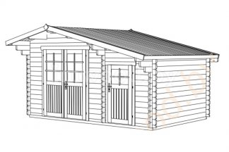 Садовый домик 4.5x3м. Арт. 1.42