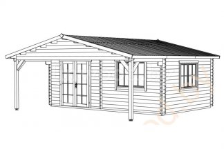Садовый домик 5.95x5.85м. Арт. 1.56