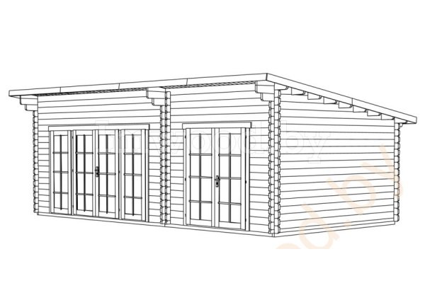 Садовый домик 5,95x5м. Арт. 1.59