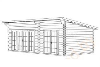 Садовый домик 5,95x5м. Арт. 1.59