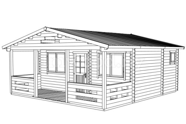 Садовый домик 5,95x6,2м. Арт. 1.61