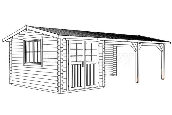 Садовый домик 4,0x7,5м. Арт. 1.62