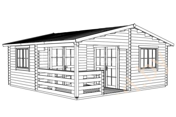 Садовый домик 5,95x5,95м. Арт. 1.63